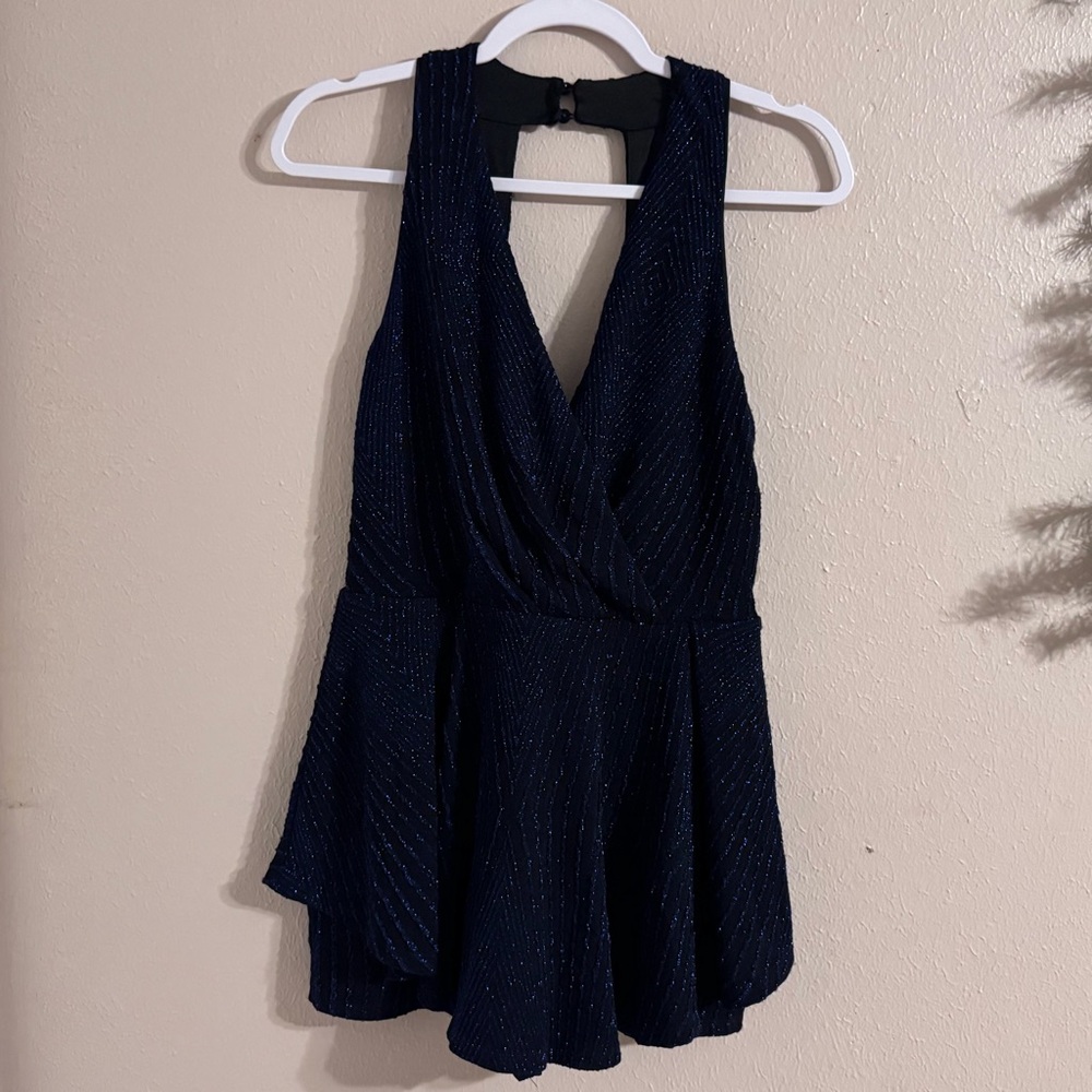 Purple Snow Black and Blue Textured Garment
